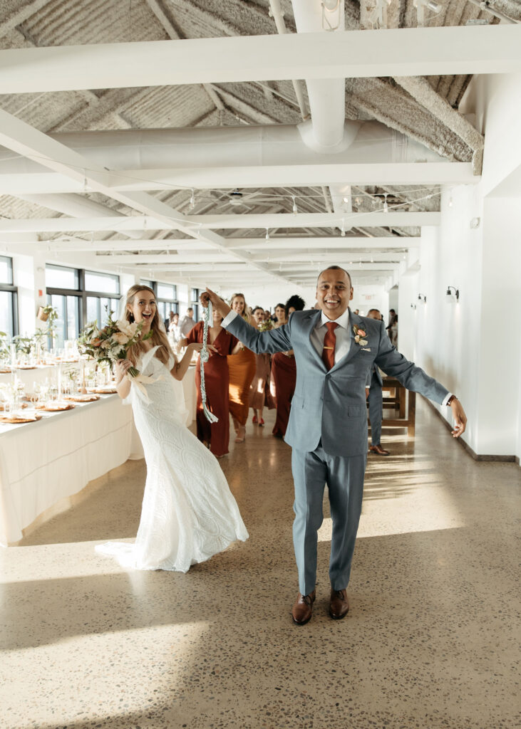 intimate wedding ceremony at Brooklyn Grange