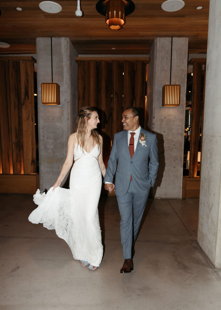 elegant editorial hotel wedding portrait