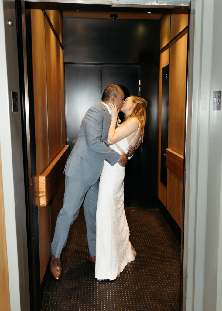 elegant editorial hotel wedding portrait