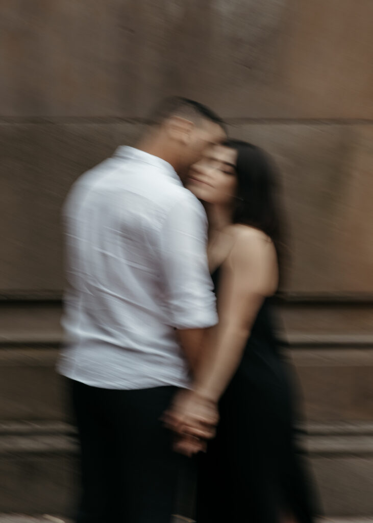 motion blur engagement photo in Central park