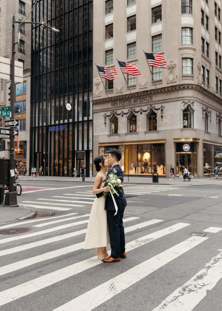 editorial style nyc wedding photos in downtown nyc