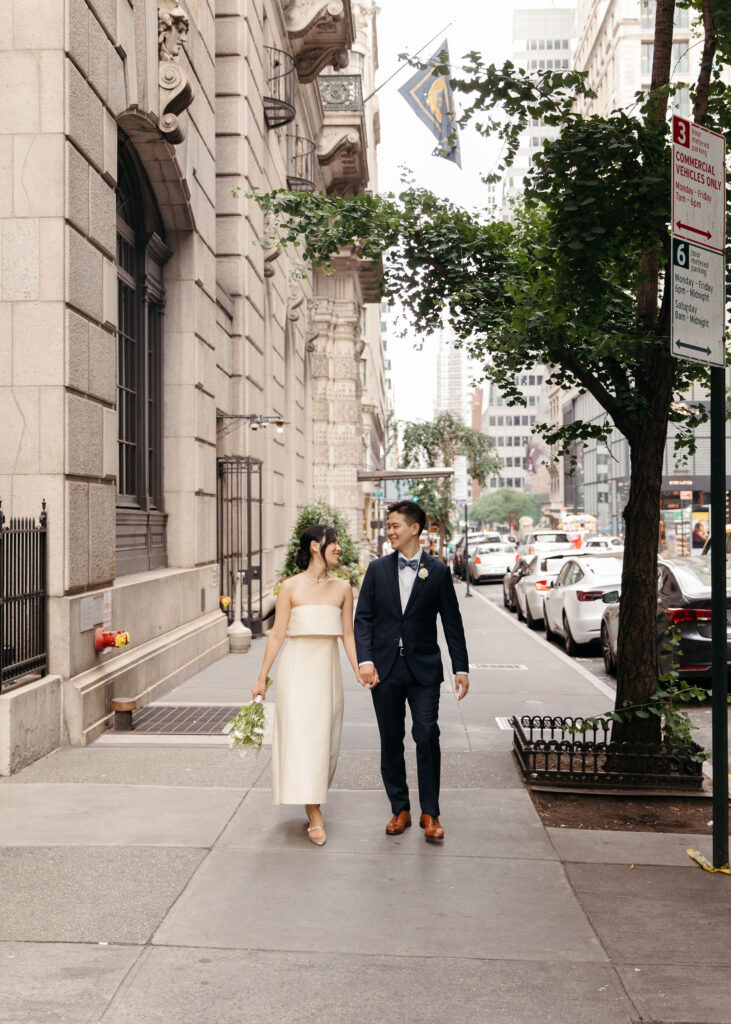 editorial style nyc wedding photos in downtown nyc