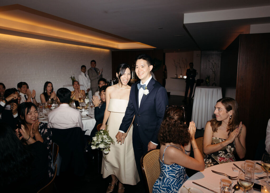 elegant wedding reception at an italian restaurant