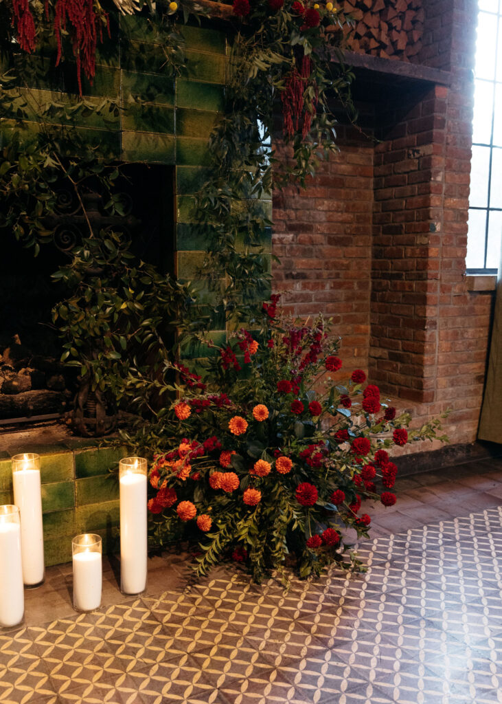 bowery hotel wedding ceremony set up